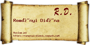 Reményi Diána névjegykártya