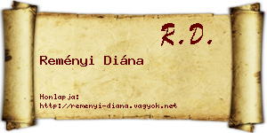 Reményi Diána névjegykártya